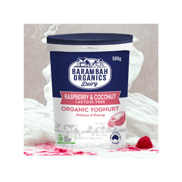 Barambah Raspberry & Coconut Yog 500g