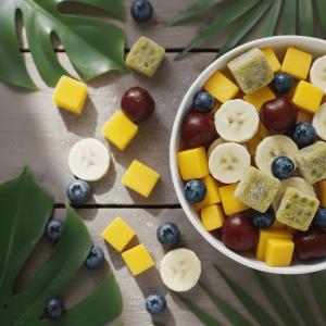 Tropical Deal 2 - (Mango 1kg, Passionfruit Seed In 450g x 2, Aussie Blueberries 1kg, Banana 1kg, Sweet Cherries 1kg)