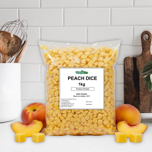 Harvestime Peach Dices 1kg