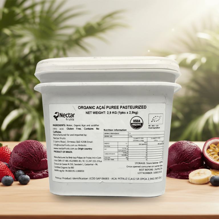 Nectar Fruits Organic Acai Puree 2.9 Kg