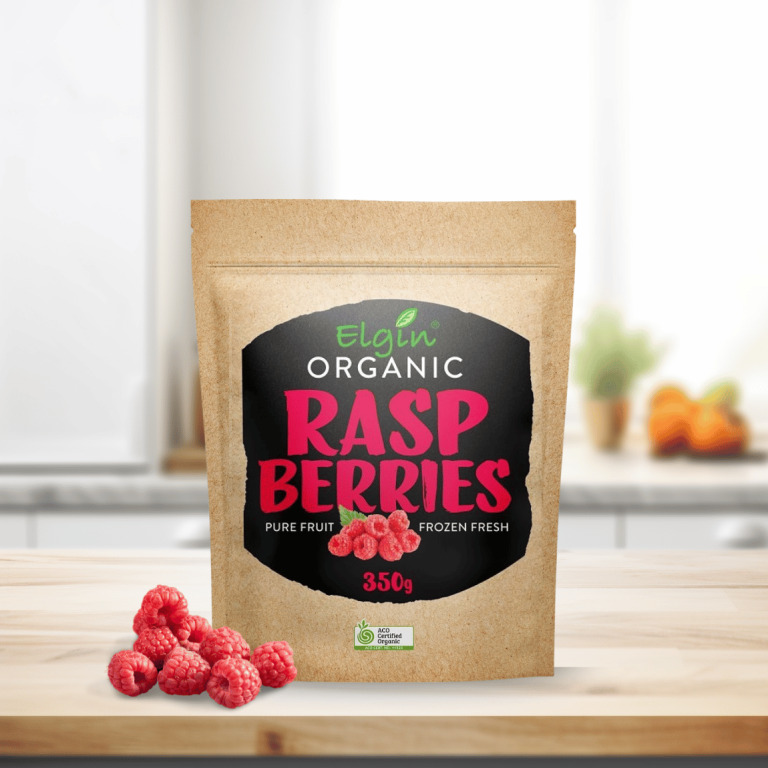 Elgin Organic Raspberries 350g