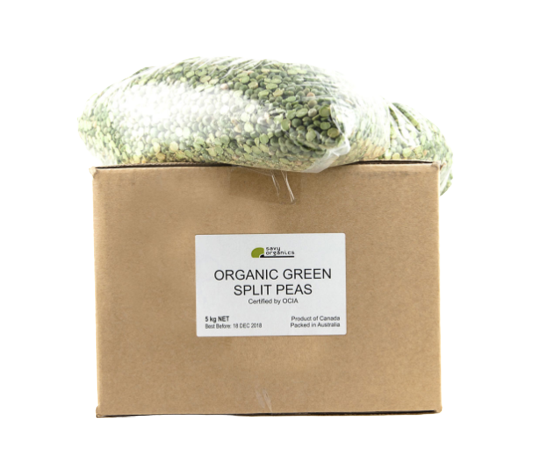 biodynamic split green peas 5kg