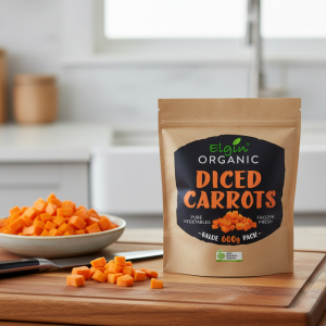 Organic Carrot Diced 600g