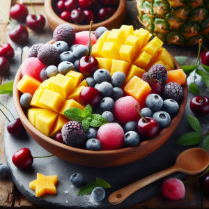 Tropical Mix Bundle 4 Kg (Mango 1Kg, Blueberries 1Kg, Pineapple 1 Kg, Sweet Cherries 1 Kg)