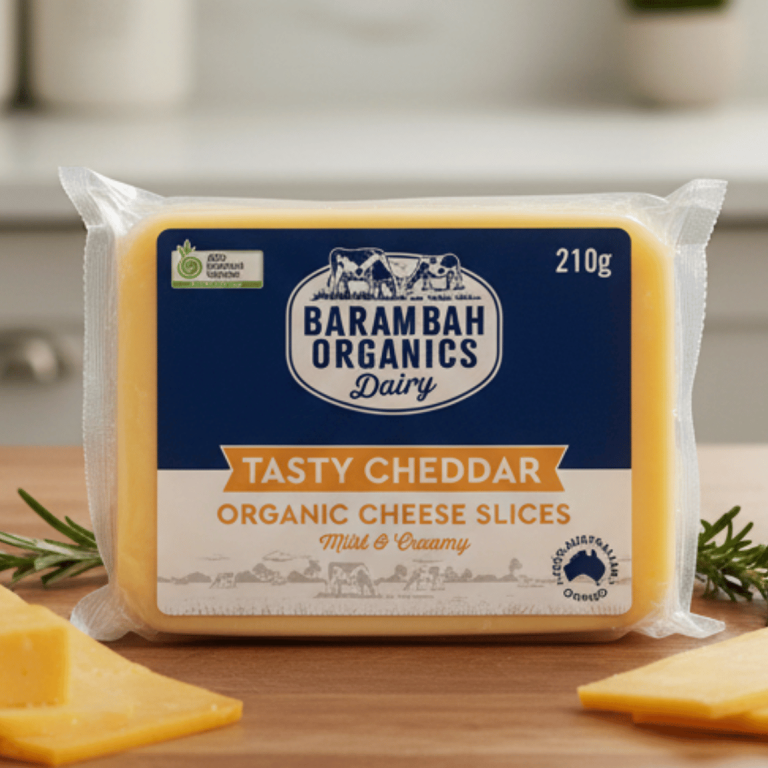 Barambah Organics Sliced Cheddar 210g