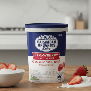 Barambah Organics Strawberry Yoghurt 500g