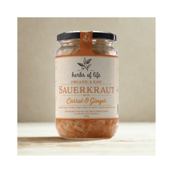 HOL Org Carrot Ginger Sauerkraut 600g