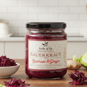 Herbs of Life Beetroot and Ginger Sauerkraut 350g