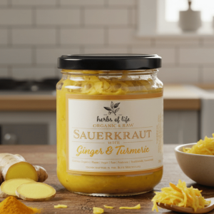 Herbs of Life Ginger and Turmeric Sauerkraut 350g