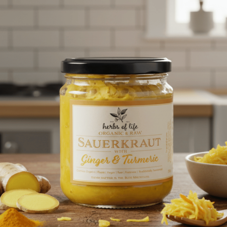 Herbs of Life Ginger and Turmeric Sauerkraut 350g