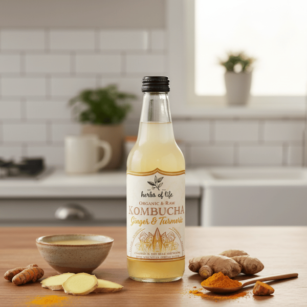 Herbs of Life Ginger Turmeric Kombucha 330ml