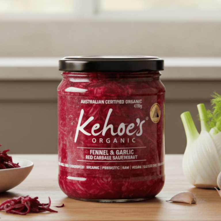 Kehoe's Fennel & Garlic Red Cabbage Sauerkraut 410g